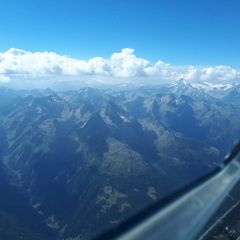 Flugwegposition um 13:44:31: Aufgenommen in der Nähe von Gemeinde Mörtschach, Mörtschach, Österreich in 3673 Meter